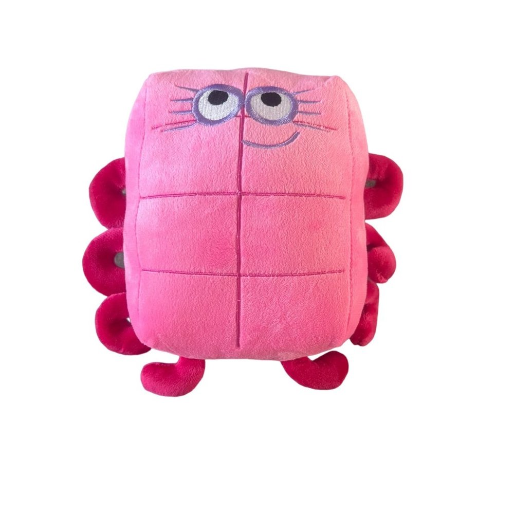 Number Blocks #8 Pink Plush NWOT Educational Learning Stuffed